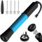 Ball Pump with Needle Storage(Never Lose Pin) Football Pump with 5 Needles and Extendable Cable, Soccer Football Pumps, Volleyball Pump Rugby Ball Inflator - Great for All Balls - 1 Pack