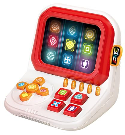 joukares Finger Dance Machine Spielzeug 3 Spielmodi Stress Relief Bildung logisch Denken Training Button Game Console Kleiner Jungen Mädchen Geschenk Rot