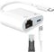 ZHHSUNY 2 en 1 Adaptador de red LAN Ethernet Light-ning a RJ-45 de 100 Mbps con puerto de carga compatible con i-Phone/i-Pad/i-Pod,Rápido y estable, Plug and Play para los juegos Línea vídeo
