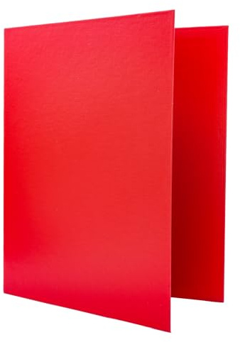 Raylu Paper - 2 D-Ringe Ordner, A4 Ringordner zur Aufbewahrung von Dokumenten, Größe 33,5 cm hoch x 26 cm breit (rot, Rücken 25 mm)