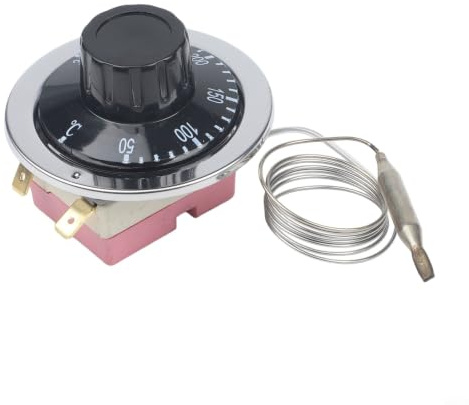NEIQIUWING Thermostat mit Kapillarrohr für Wasserboiler, Fritteusen & Elektrogrills, einstellbar(50-300℃)