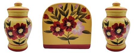 3PC SET NAPKIN HOLDER, SALT & PEPPER SHAKERS GARDNE