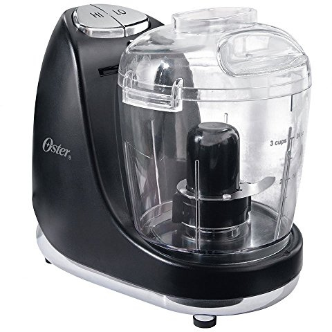 Oster FPSTMC3321 3-Cup Mini Chopper with Whisk, Black by Oster