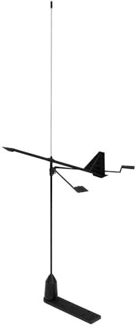 Shakespeare Hawk Antenne en acier inoxydable avec girouette Noir 0,9 m