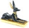 Gold and Black Egyptian Anubis Jackal Figurine