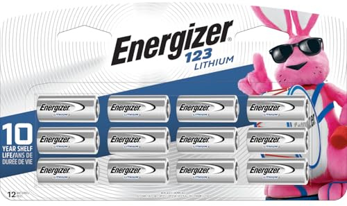 Energizer 123 Lithium Batteries (12 Pack), 3V Photo Batteries