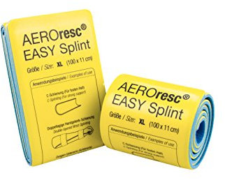 AeroResc Easy Splint Universalschiene groß 100x 11cm Splintschiene Rettungsschiene (Gerollt) zur Schienung von Armen und Beinen