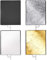 Hwamart Flag Panel 75x90cm 4in1 Studio Reflektor GOBO Flag-Panel (Schwarz/Weiß/Gold/Silber) Aluminium-Rahmen-Set