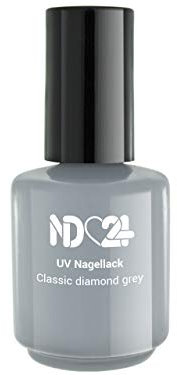 Uv/Led Nagellack Classic Diamond Grey - Grau - Studio Qualität - Made in Germany - 15ml