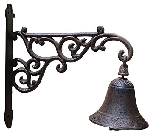 Sport Tent-Vintage Glocke Türglocke Wandglocke Gusseisen Antik rustikal Gartenglocke für Türklingeln Gartendeko (21 * 11 * 22cm)