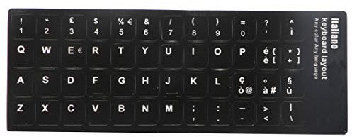 HeavFYj Russian Spanish English French Letters PC Laptop Computer Keyboard Stickers - Italian