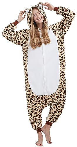 SAMGU Pigiama Animali Cosplay Uomo Donna Adulti Costume Tuta Leopardo L