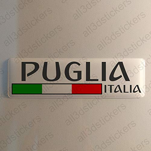 Apulien Italien Aufkleber Apulien 120x30mm Autoaufkleber Flagge 3D Fahne Italia