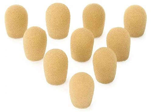 CamDesign 10 PCS Windscreen Mic Foam Cover Compatible with Shure Microphone Headsets