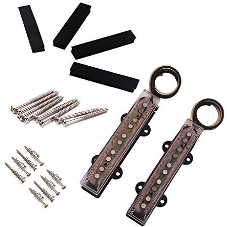 Alnicov Lot de 2 micros de basse, humbucker pour basse électrique, 5 cordes