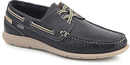 Baerchi 7950, Zapato náutico Piel Kent Azul Marino, Cordones elásticos (Numeric_43)