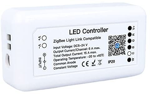 LEDLUX ZigBee Controller Led Dimmer 12V 24V Tuya App, für LED-Streifen, kompatibel mit Alexa Google Home Hue (4CH)