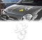 4R Quattroerre.it Adesivo Scorpione Abarth per Cofano, Bianco, 20 x 24 cm