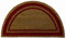 Casatessile Zerbino in Cocco Naturale Bordo 14 per Esterno Porta Entrata Retro Antiscivolo Tappeto Raschiafango - Rosso, Mezzaluna