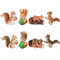 xlwen Eichhörnchen-Ornamente, 8 Stück Mini Garten Eichhörnchen Ornamente, Mini Eichhörnchen Figur, DIY Tischdekoration, geeignet für Garten, Balkon, Hof, Kuchendekoration