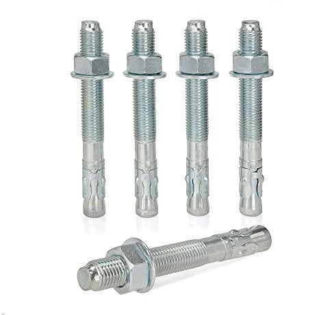 KM TRADE Bolzenanker - Schwerlastanker aus verzinktem Stahl mit ETA Zulassung, Option 7 - M20 x 170 mm, fixierbare Dicke: 35 mm - 10 Stück