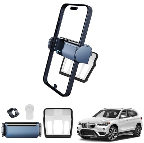 Coleya Auto Handyhalterung Kompatibel mit BMW X1 2016-2022, BMW X1 Electric Handyhalter, BMW X1 F48 Zubehör Telefonhalter, 360° Rotation, für Allen Smartphones 4-7