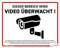 HAGEFOL® Aufkleber Videoüberwachung (15x12 cm - klein) mit DSGVO Hinweis, Luftkanalfolie: blasenfrei kleben, Kamera Warnhinweis für Überwachungskamera oder Kamera Attrappe