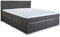 Mivano Simba Boxspringbett/Komfortables Bett mit Durchgehender Matratze (H3) und Topper, Flachgewebe, Dunkelgrau, Liegefläche 180 x 200 cm