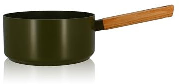 OGO LIVING - CASSEROLE ECTOR 20CM ALU REVÊTEMENT CÉRAMIQUE KAKI AVEC MANCHE BOIS - 7930292