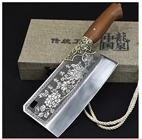 FORGE HANDMADE COLTELLO DI CUCINA COLTELLO PEONY VEINS 7.7 pollici Affettatura Chopper Cleaver Coltello Hot Coltello Coltello Cutter Carne e pollame Strumenti coltelli