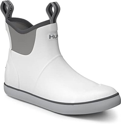 HUK Scarpa Rogue Wave da uomo, pesca ad alte prestazioni e stivali da ponte pioggia, Colore: bianco., 44.5 EU