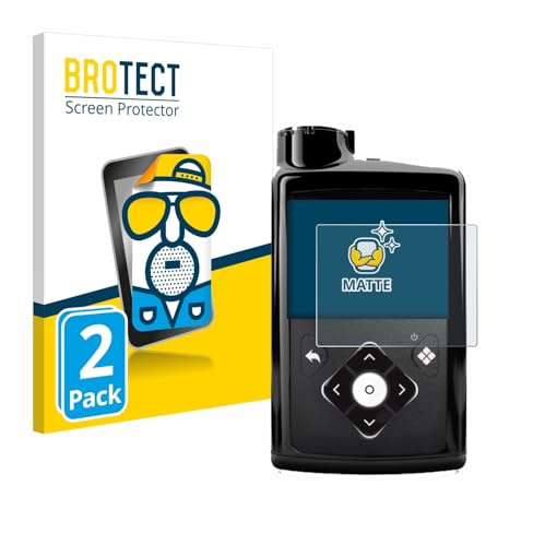 BROTECT Schutzfolie für Medtronic Minimed 780G | 2 Stück Entspiegelnder Displayschutz Made in Germany Matte Displayschutz-Folie Anti-Reflex Anti-Fingerprint Einfache Montage