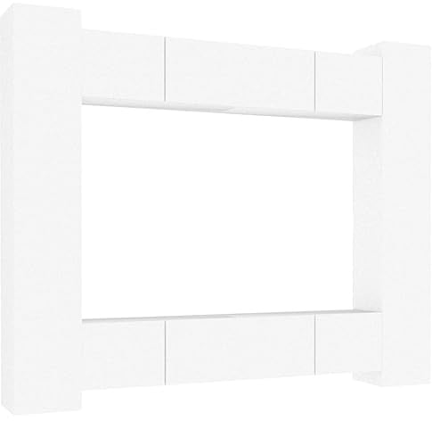 vidaXL 8-TLG. TV-Schrank-Set Weiß Holzwerkstoff