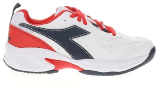Diadora Junior`s S.Challenge 5 SL Tennis Shoes White and Blue Corsair