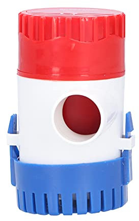 KIMISS Bilgenpumpe, Modern, ABS, 1100 Gph, DC 12/24 V, Halbautomatischer Schalter, Tauchpumpe für Abfluss, Schiff, Wasseranalyse, Abwasserbehandlung, Bewässerung, Reinigung