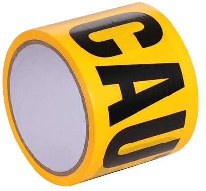 Acooruiteng Wasserdicht Trassenwarnband Absperrband Anti Rutsch Bodenmarkierungsband Dauerhaft Polizei Absperrband Markierungsband Caution Tape für Gefahrenzone Halloween Party Dekoration