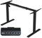 Panana Bureau Assis Debout Electrique Cadre de Bureau Réglable en Hauteur Électrique à 3 Colonnes avec Simple Moteur, Capacité de Charge 70KG (Noir)