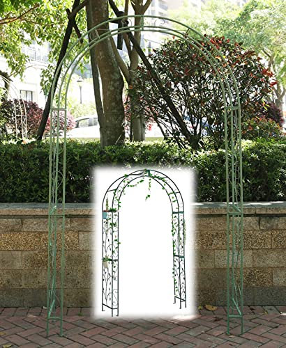 Rosenbogen Torbogen Rankhilfe Gartenbogen-Laube, Klettergerüst für Rosenpflanzen, Torbogen-Laube für den Außenbereich, rostbeständiger Spalierbogen aus Metall, robust, stabil, 220 x 122/150 x 40 cm (