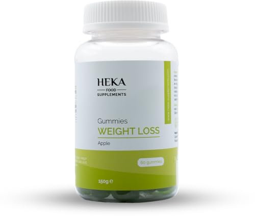 HEKA Stoffwechselunterstützende Gummies - Stoffwechsel & Appetitzügler - 60 Apfelessig Gummibärchen mit Garcinia Cambogia Extrakt - Ohne Gluten, Zucker und Laktose - 100% Vegan