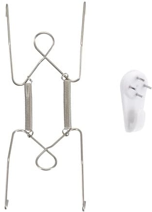 sourcing map 6 Inch Stainless Steel Invisible Wall Plate Hangers with Hooks and Tip Protectors for Decorative Plates and Art