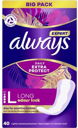 Expert Slipeinlage Daily Extra Protect Long Pads Damenbinden 40 STÜCK