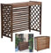 Air Conditioning Flower Stand, Outdoor Privacy Screen Fence Air Conditioning Cover, Solid Wood Grilles for Air Conditioners and Heat Pumps Freestanding Air Conditioner Hidden Cover(Size:85x35x75cm)