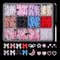LAWALEISHE 500pcs 3D Nail Charms, Assorted Color Multi Shapes Mix Bow Nail Charms, Heart Star Moon Gems Charms Bowknot Rhinestones Nail Art Charms with Pickup Tool for Women Girls Nail DIY Accessories