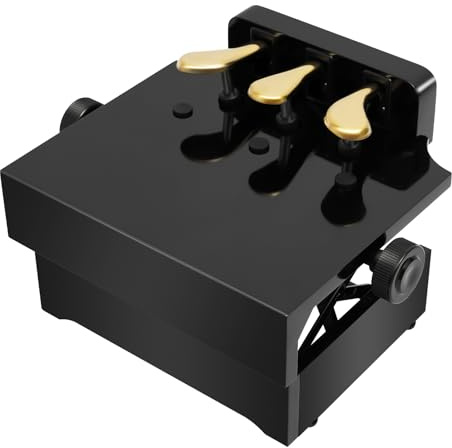 Klavier Pedalverlängerung Klavier Pedal Extender Bank Höhenverstellbar mit 3 Pedalen Kinder Klavier Lehren Hilfe Zubehörteil Schwarz für Kinder im Alter von 4-12 eignet sich