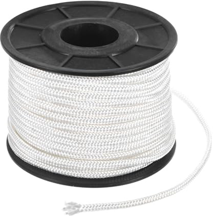 M METERXITY Cuerda de Arranque de Retroceso 5 Mm Cuerda de Tirón Blanco | Nylon, 30 M, para Cortacésped/Motosierra/Recortadora/Desbrozadora, Cuerda de Arranque
