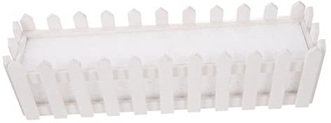 Happyyami Rustikaler Holz-blumentopf Mit Schaumstoff Für Künstliche Blumen Dekorativer Zaun-pflanzkorb Langlebiger Gartendekor Natürlicher Blumenkübel Für Zimmer Und Terrasse