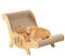 Tumbona para gatos – Sillón reclinable para gatos | Silla de cubierta Caat con almohadilla | Sofá reclinable para rascar y cama de descanso, almohadilla de sisal, muebles para rascar y relajarse