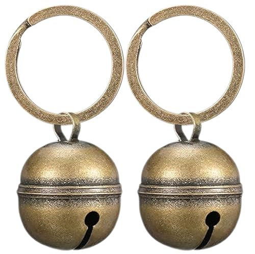 NHQ 2 Set Campanellino Extra Rumorosi per Cani Gatti,Campanell Cani,Campanellini Sonagli piccoli,Campanelle per Animali,Campanelli per Animali,Ciondoli in Ottone Resistente