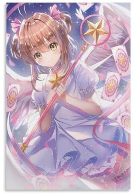 Cardcaptor Sakuras japanisches Anime-Poster, Dekoration für Kinderzimmer, Bilddruck, Wandkunst, Poster, Gemälde, Leinwand, Poster, Kunstwerke, Raum, ästhetisch, 60 x 90 cm