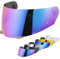 Helmvisier für HJ-33/I90, Motorradhelm Visier,Motorrad Windschutz Helm Objektiv Visier,Integralhelm Visier,Motorradhelm Visier Ersatz (Regenbogen)